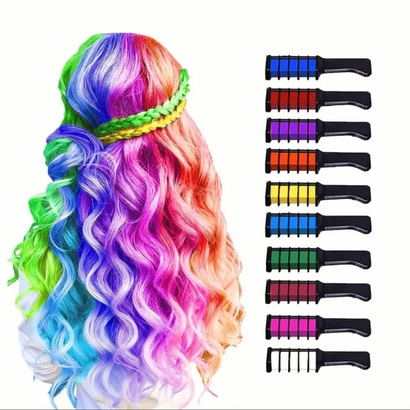 Hair Chalk Comb, Temporary Hair Color, Washable, So Fun, 🤩, CHOOSE TWO!! - Picture 1 of 6